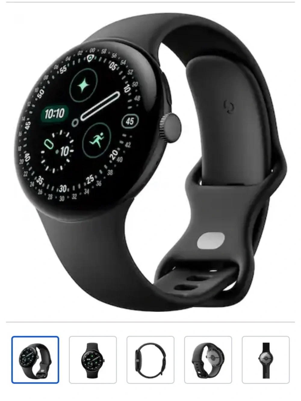 Montre Google Pixel 4 Watch (Black) - 45 MM Smart Fitness Watch